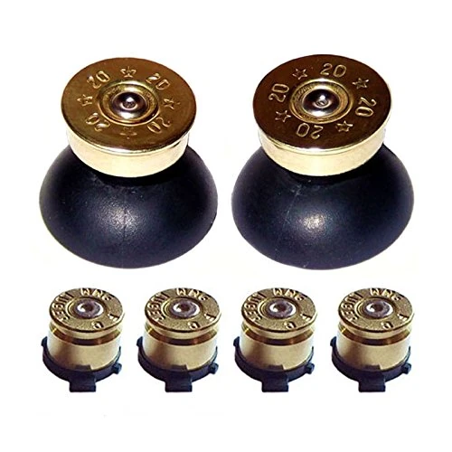 PS4 replacement Gold Bullet Action Buttons & Thumbsticks for Playstation 4 Controller (UK Company)