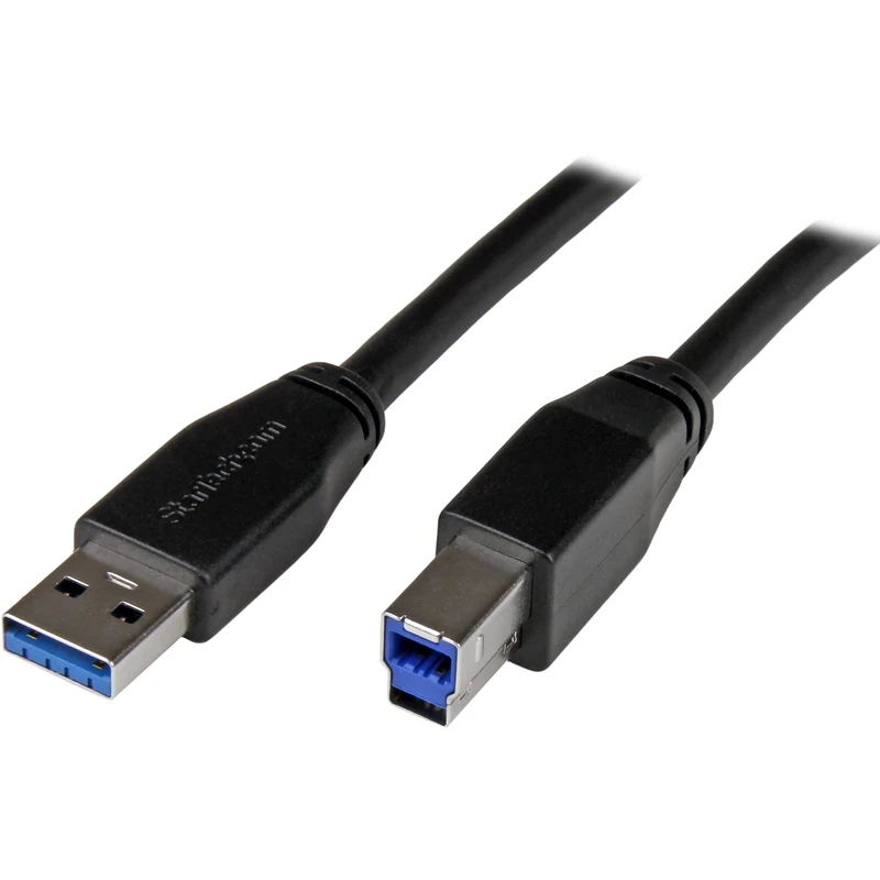 StarTech.com 30ft USB 3.0 USB-A to USB-B Cable - M/M - Active - USB Type-A to USB Type-B Cable - USB 3.1 Gen 1 (5 Gbps) Cable (USB3SAB10M)
