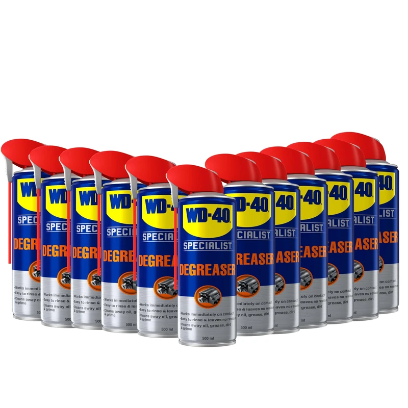 WD-40 Specialist Degreaser 12 pack of 500ml: Professional Strength Cleaner & Degreaser. Dissolves Stubborn Grease, Restores Surfaces to Pristine State