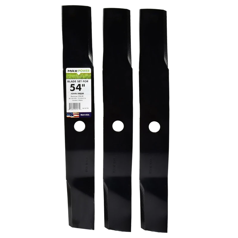 MaxPower 561817 Blade Set for 54" Cut John Deere Replaces M136195