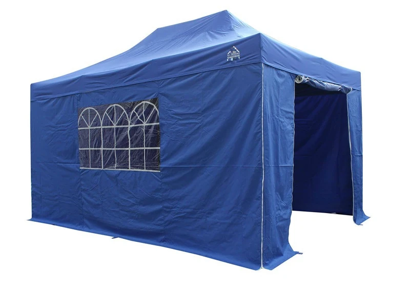 All Seasons Gazebos 3x4.5m Waterproof Pop up Gazebo - Blue (Premium Sides)