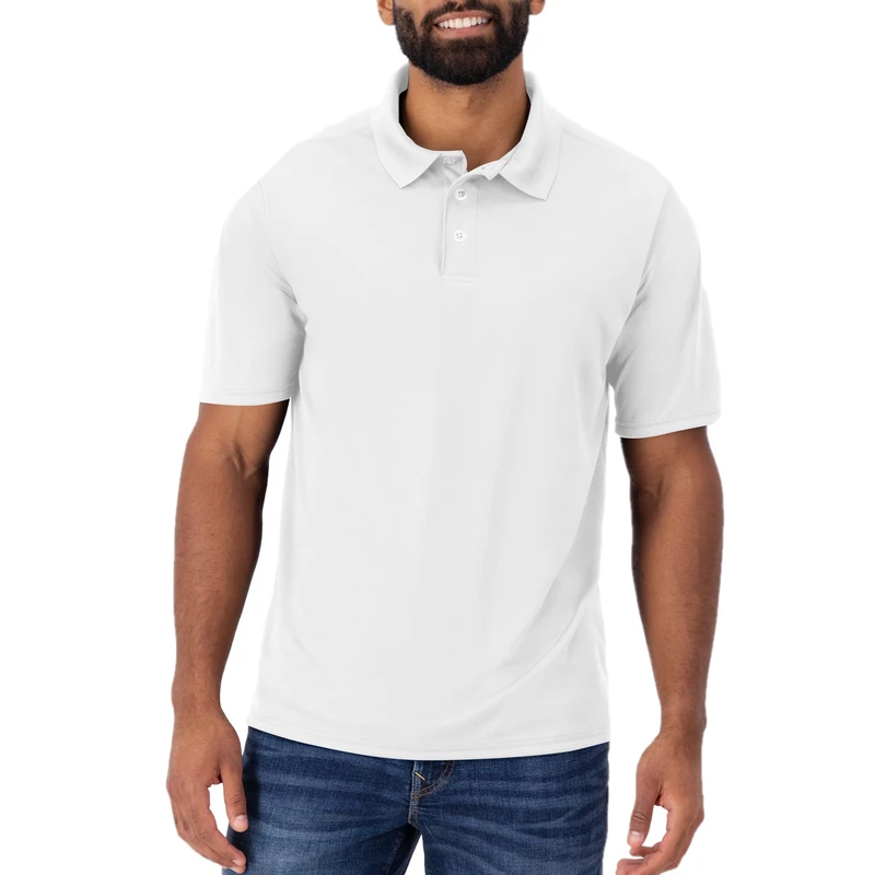 Hanes Sport Men's Cool DRI Men's Performance Polo,White,XXX-Large - Image 1