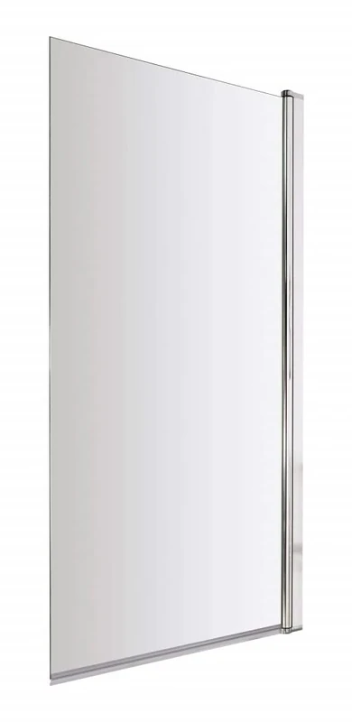 VeeBath Jade 6mm Square Edge Toughened Safety Glass Bath Screen Panel Shower Door Chrome - 1400x800mm