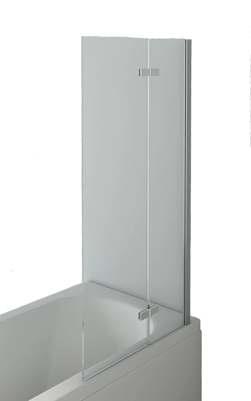 VeeBath SSF031 Fenwick 5mm Bifold Toughened Safety Glass Bath Screen Folding Shower Panel Chrome - 1400x750mm