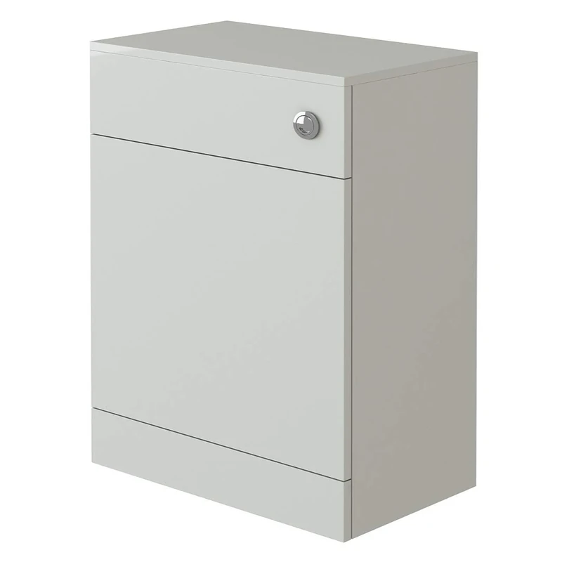 VeeBath Linx BTW Back to Wall WC Toilet High Gloss White Bathroom Furniture Concealed Cistern Cabinet Unit - 600 x 300mm
