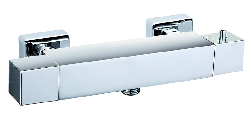 Cube Modern Thermostatic Square Bar Mixer Shower Valve Tap