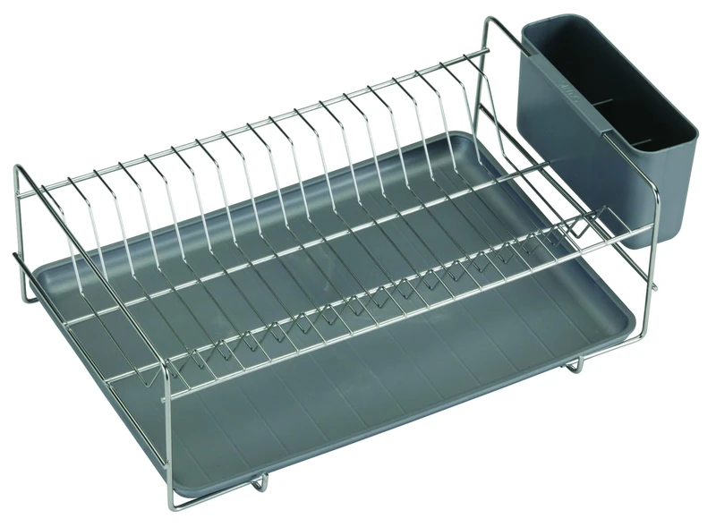 Sauvic 90990 Stainless Dish Drainer with Tray 38.5 x 25 x 12 cm Grey