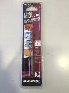 Spiral Drill Bit Diameter 8 mm SDS Quick Universal Supply for Hard Materials (Concrete, Marble, Slate Stone, Brick, Cement, Plaster, Uralita)