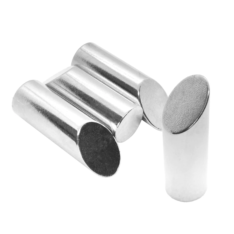 FIRST4MAGNETS F100N-8 10mm Dia x 30mm Thick N42 Neodymium Mitre Magnet-3.6kg Pull (North) (Pack of 8)