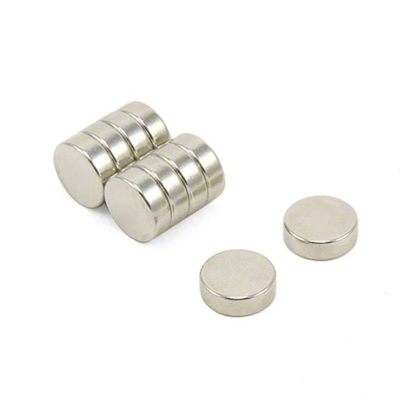 N42 Neodymium Magnet for Arts, Crafts, Model Making, DIY, Hobbies, Office and Home - 12mm dia x 4mm thick - 3kg Pull - Pack of 100 - Image 1