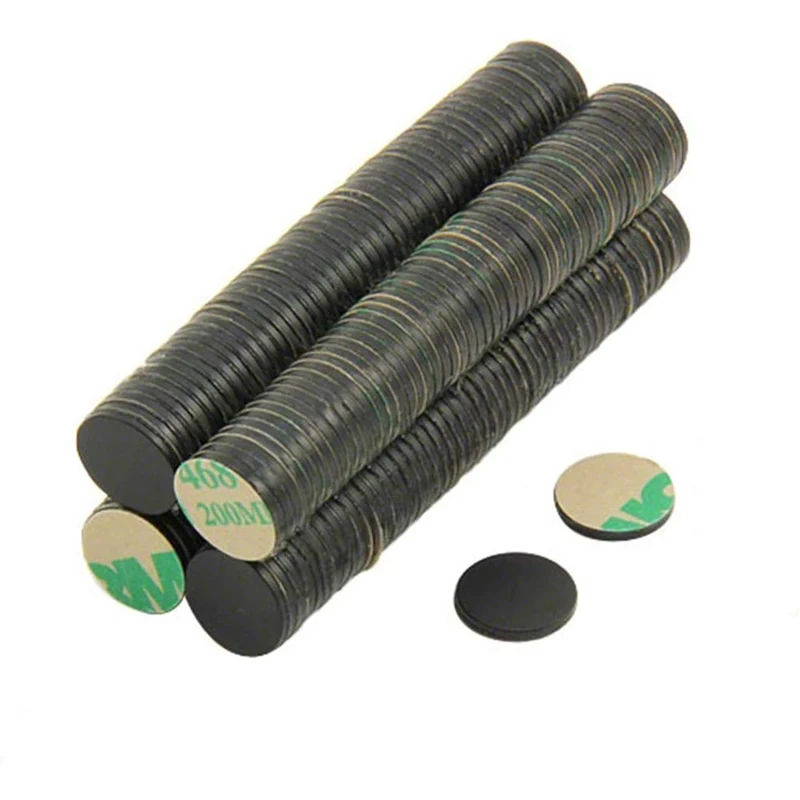 Adhesive N42 Black Epoxy Magnet for Arts, Crafts, Model Making, DIY, Hobbies, Office and Home - 10mm dia x 1mm - 0.58kg Pull - South - Pack of 200