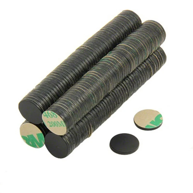 Adhesive N42 Black Epoxy Magnet for Arts, Crafts, Model Making, DIY, Hobbies, Office and Home - 10mm dia x 1mm - 0.58kg Pull - North - Pack of 200