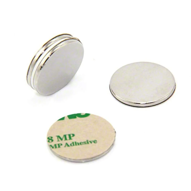 N42 Neodymium Adhesive Magnet for Arts, Crafts, Model Making, DIY, Hobbies and Packaging - 25mm dia x 2mm thick - 3.5kg Pull - North - Pack of 40