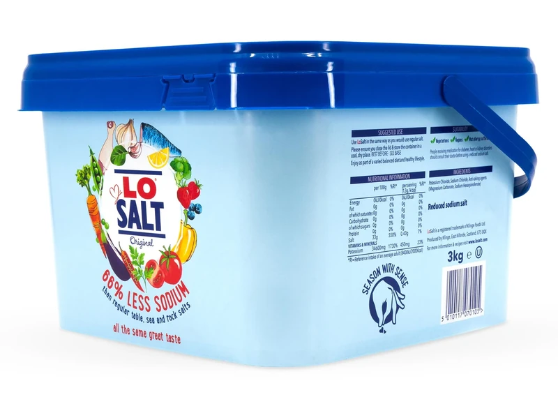 LOSALT – Reduced Sodium Salt | Original (non-iodised) | Great Tasting Salt Alternative/Substitute with 66% less sodium | 3kg drum (pack of 1)