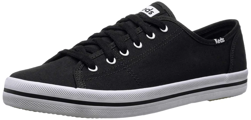 Keds Women's Kickstart Sneaker, Black, 9 UK