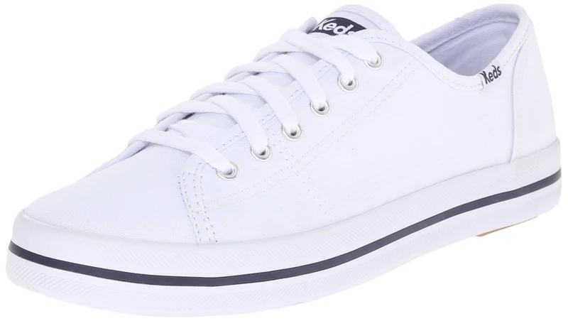 Keds Women's Kickstart Seasonal Solid Sneaker, White, 2.5 UK