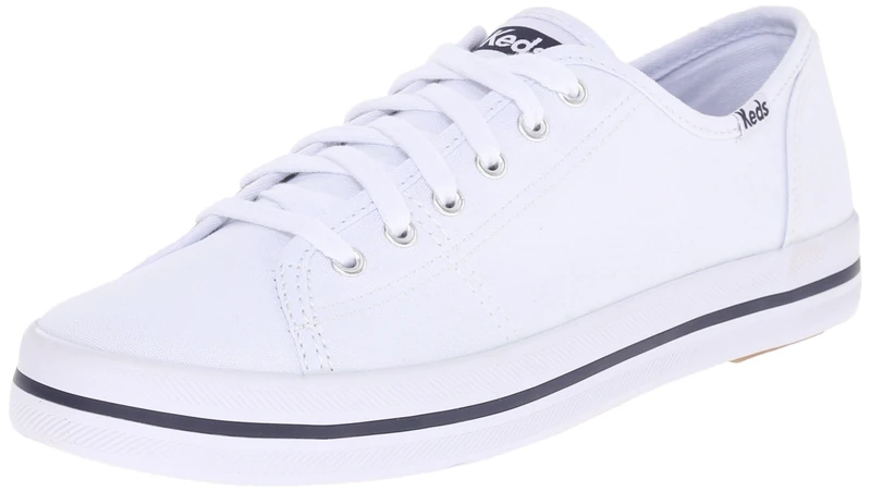 Keds Women's KICKSTART SEASONAL SOLID Sneaker, White, 5.5 UK