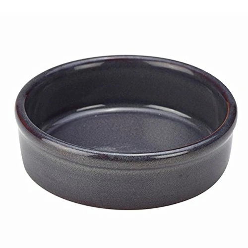 Royal Genware Stoneware Rustic Blue Tapas Dish 10cm - Set of 12 - Oven Proof Traditional Spanish Tapas Dish with a Rustic Finish