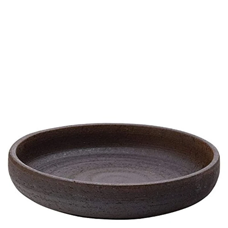 Utopia Fuji Low Dish 6inch / 15cm - Set of 6 - Oven Proof Black Terracotta Tapas Dish