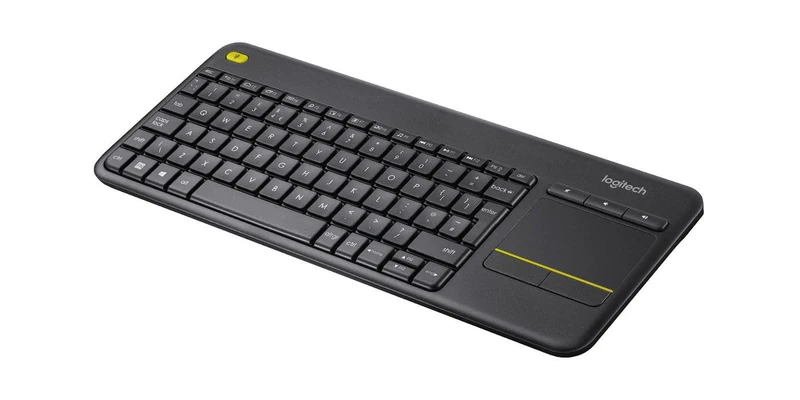 Logitech K400 Plus Wireless Touch TV Keyboard With Easy Media Control and Built-in Touchpad, QWERTY US International Layout - Black