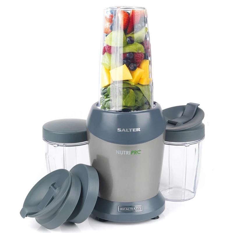 Salter EK2002SILVER NutriPro Super Charged Multi-Purpose Nutrient Extractor Blender, 1 Litre, 1000 W, Silver