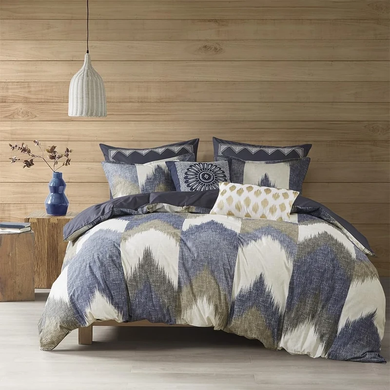 INK+IVY Alpine Duvet Cover Set, Navy, Full/Queen