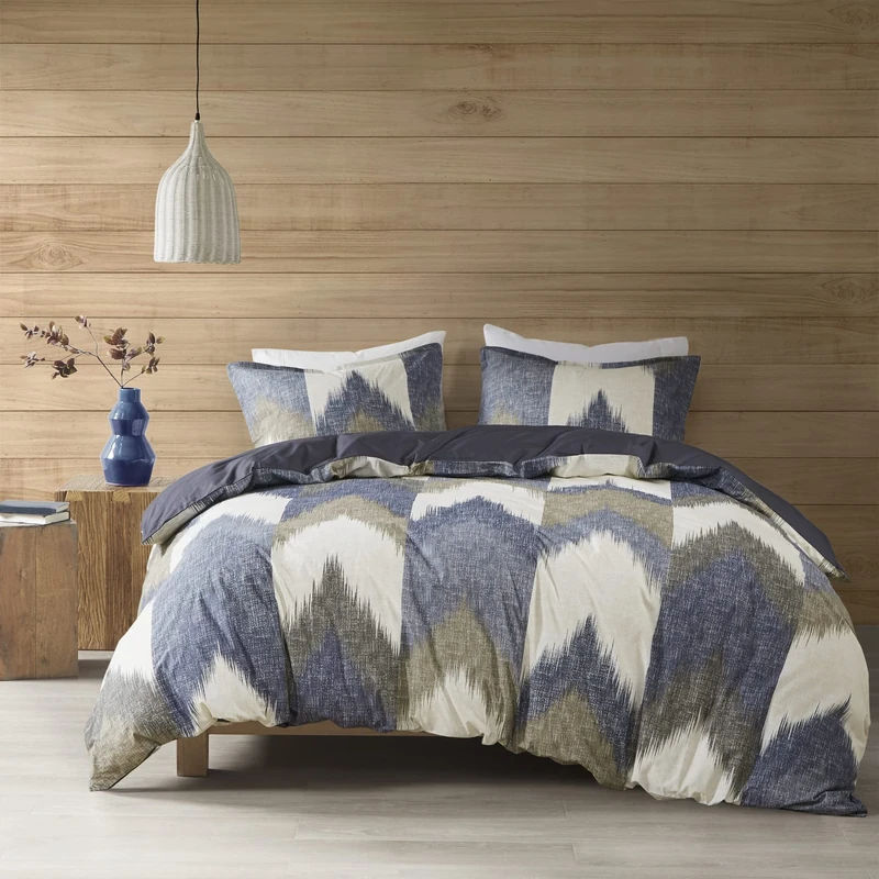 INK+IVY Alpine Duvet Cover Set, Navy, King/Cal King