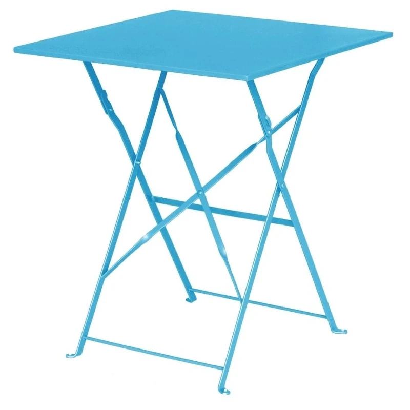 Bolero Seaside Blue Pavement Style Steel Table Square 600mm with New Features
