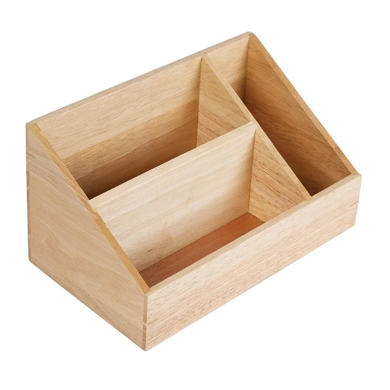 Olympia Hevea Wood Tea Station - Acacia Wooden Tray Set