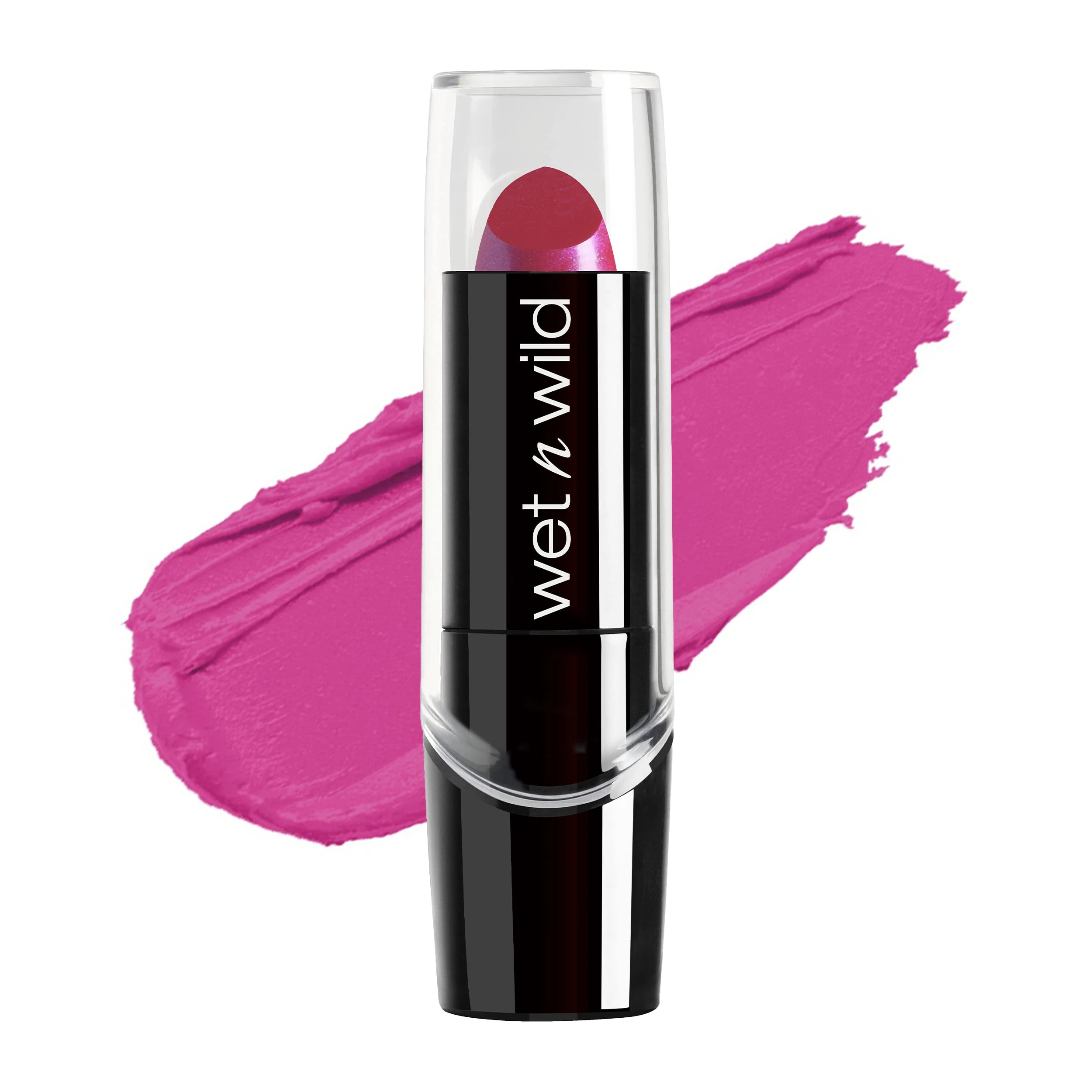WET N WILD Silk Finish Lipstick - Fuchsia w Blue Pearl
