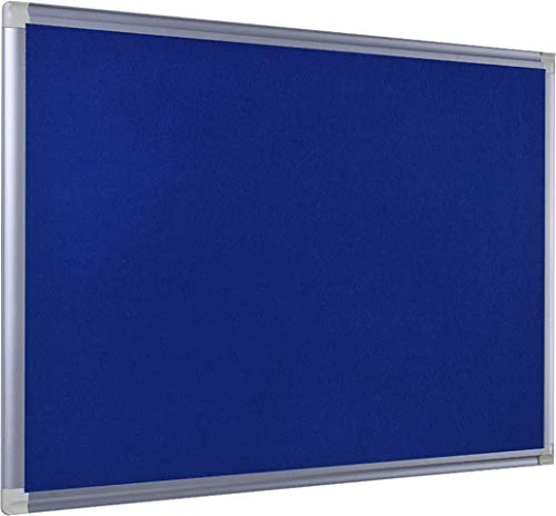 Bi-Office New Generation Blue Felt Notice Board, 90 x 60 cm, Aluminium Frame