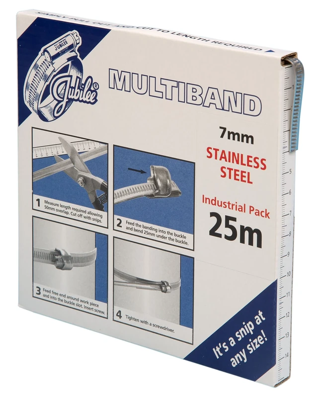 Jubilee MB1601 Multiband Banding S/S Dispenser, 25 m, 7 mm - Image 1