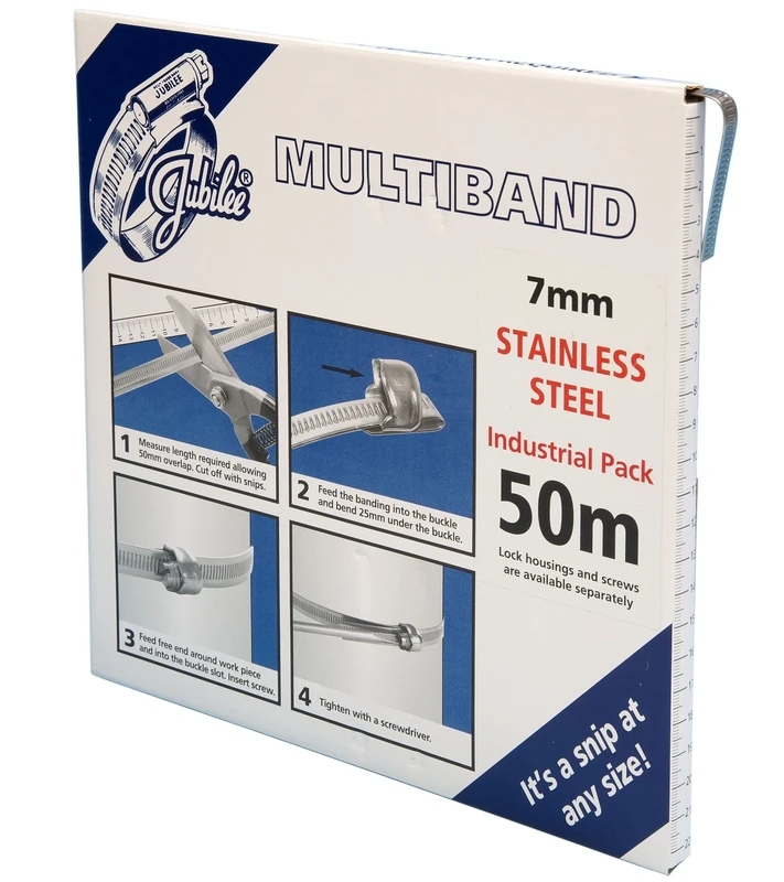 Jubilee MB1602 Multiband Banding S/S Dispenser, 50 m, 7 mm