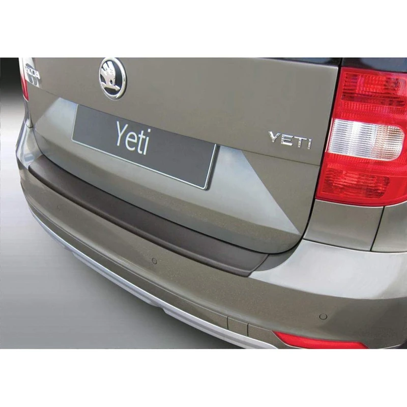 ABS Rear Bumper Protector Compatible with Skoda Yeti 2WD 2013-2017 Black