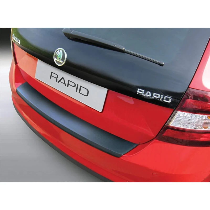 RGM ABS Rear bumper protector compatible with Skoda Rapid Spaceback 2013-2019 Black