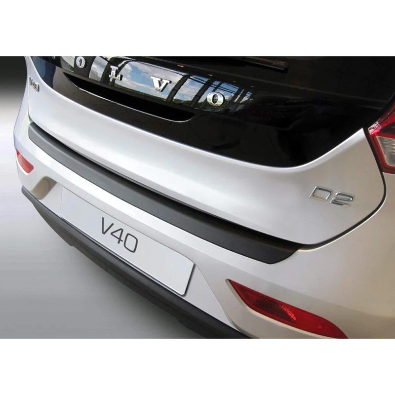 RGM ABS Rear bumper protector compatible with Volvo V40 5 doors 6/2012- Black