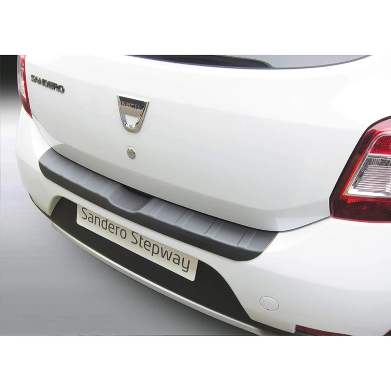 RGM ABS Rear bumper protector compatible with Dacia Sandero Stepway 2012-2020 'Ribbed' Black