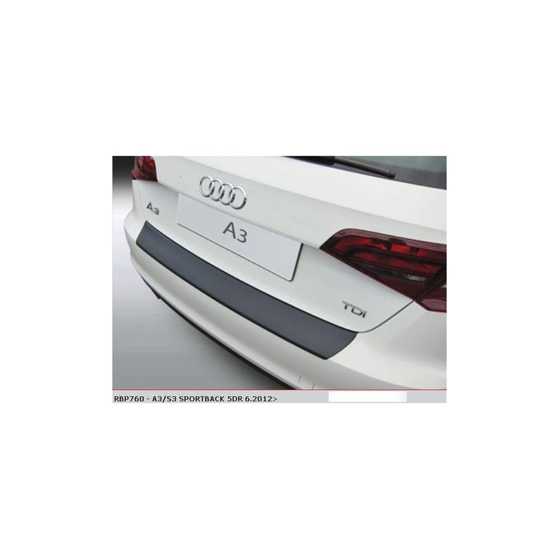 RGM ABS Rear bumper protector compatible with Audi A3 8V Sportback 6/2012-4/2016 Black