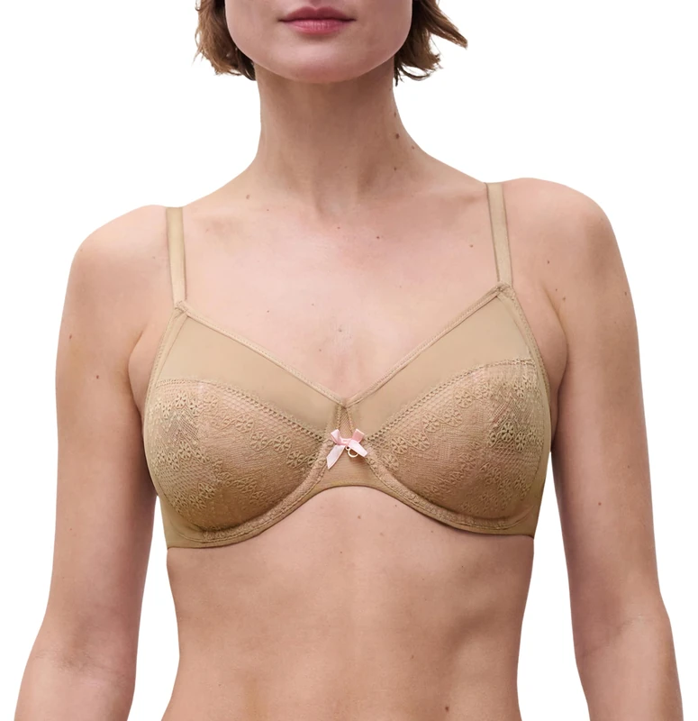 Chantelle Women's, REVELE MOI, Very Covering Underwired Bra, Women's lingerie, Suede, 38F
