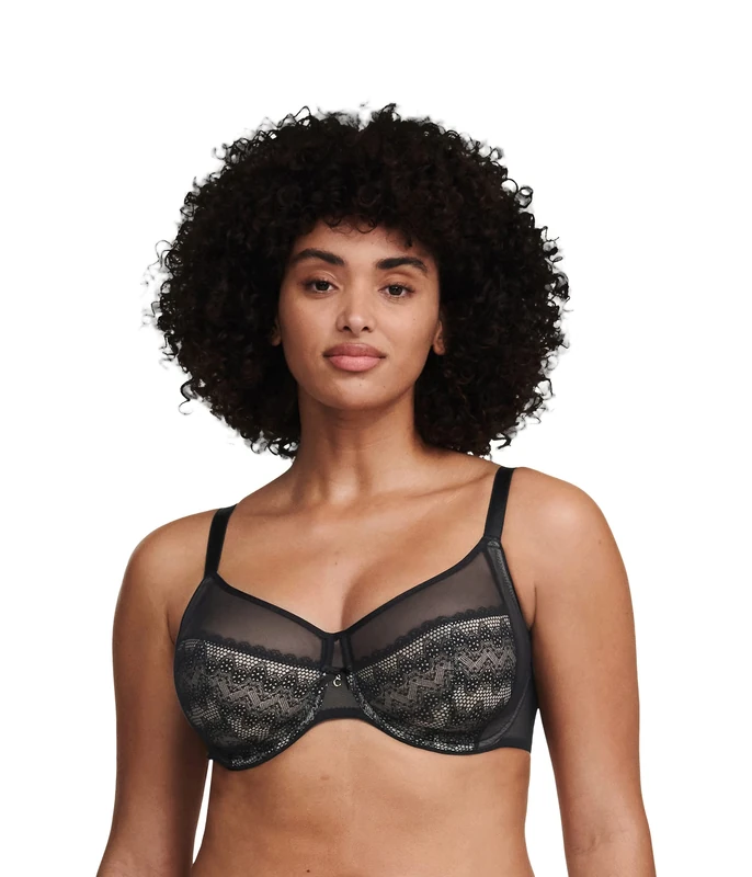 Chantelle Women's, Revele MOI, Very Covering Underwired Bra, Women's Lingerie, Black (Black 11), 32E