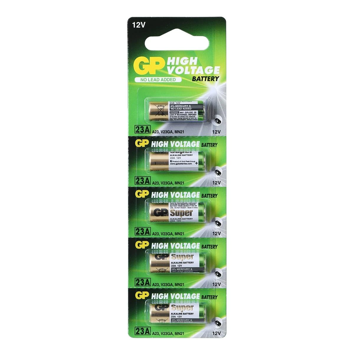 5x GP 23AE GP 23A MN21 A23 V23GA VR22 Alkaline Battery Batteries 12V 23A