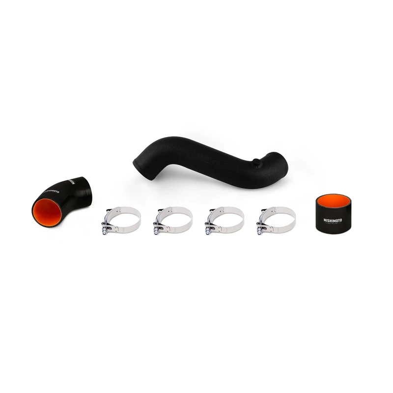 Mishimoto MMICP-MUS4-15CWBK Cold-Side Intercooler Pipe Kit Compatible With Ford Mustang EcoBoost 2015+ Wrinkle Black