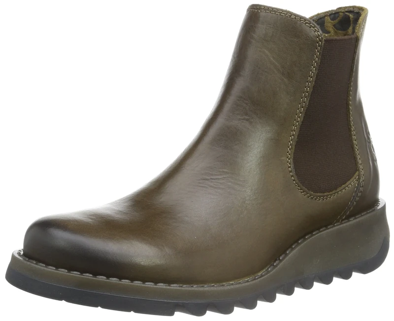 Fly London Women's Salv Chelsea Boots, Brown Olive, 4 UK