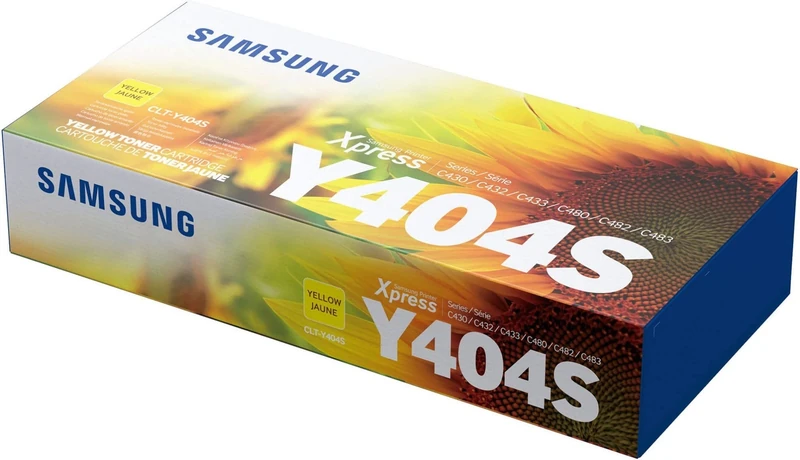 Samsung SU444A CLT-Y404S Toner Cartridge, Yellow, Pack of 1