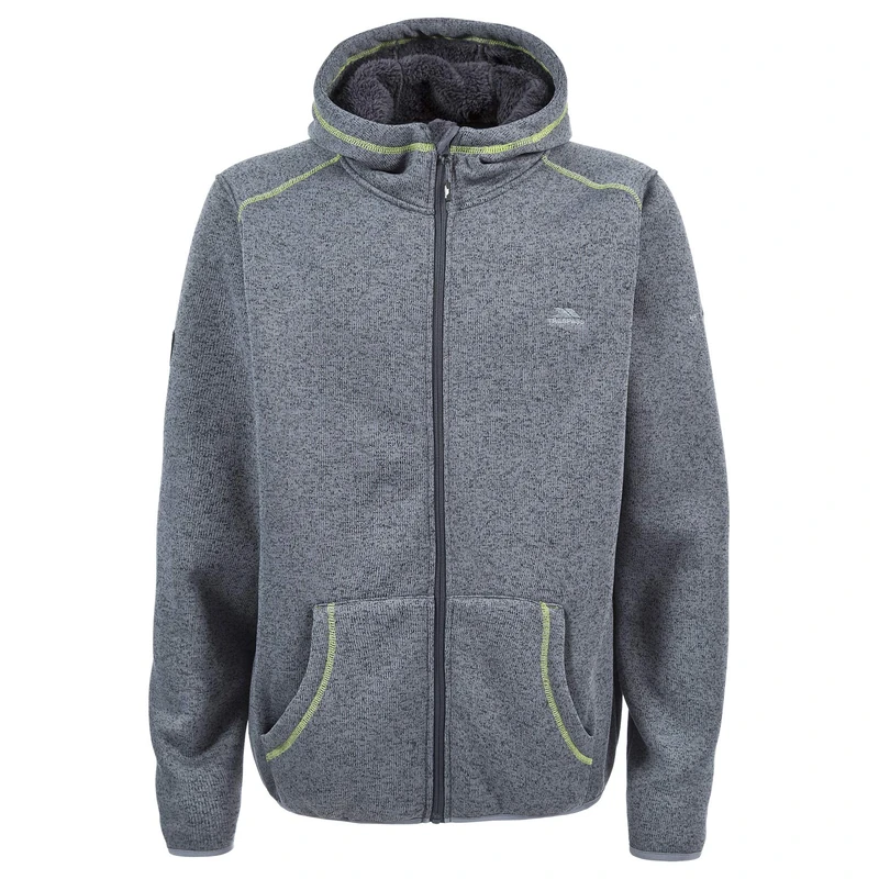 Trespass Mens Fleece Jacket with Full Zip Hooded Female Walking Casual Dilan