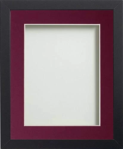 Frame Company Allington Black 20x16 Frame with Plum Mount for A3