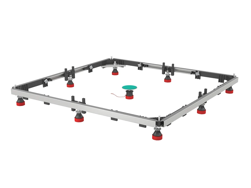 MEPA 150183 (mounting Frame) Rectangular, Shower Trays SF Acrylic 100 x 100, Multicoloured