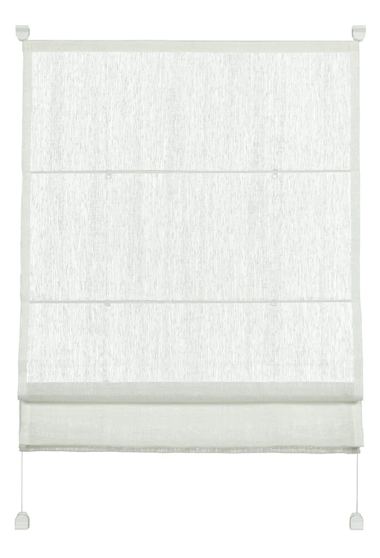 Gardinia EasyFix Transparent Roman Shade, White, 90 x 140 cm