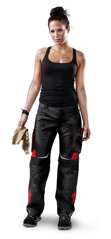 Kubler 21245353-9955-44 Size 44 "Pulse" Trousers - Black/Red