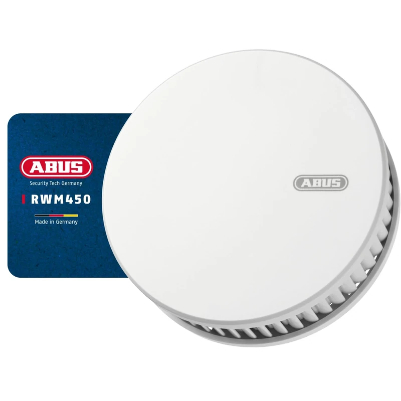 ABUS RWM450 wireless smoke detector – heat detector with 12-year battery – 15 detectors can be networked – Q-label & DIN EN14604 certified – suitable for kitchens – white